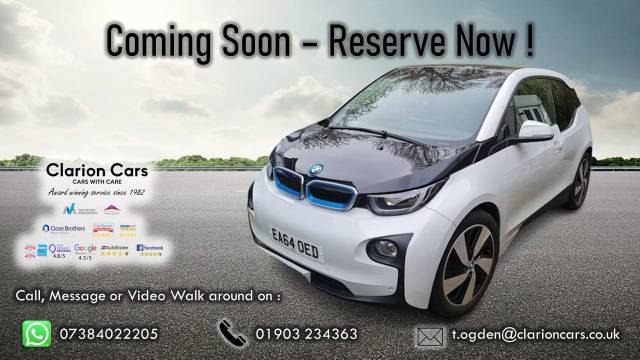 BMW I3 0.0 125kW Range Extender 5dr Auto [Loft Int World] Hatchback Petrol / Electric Hybrid White